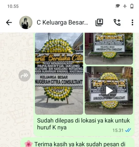 Pengiriman Papan Bunga Duka Sunter Agung